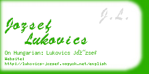 jozsef lukovics business card